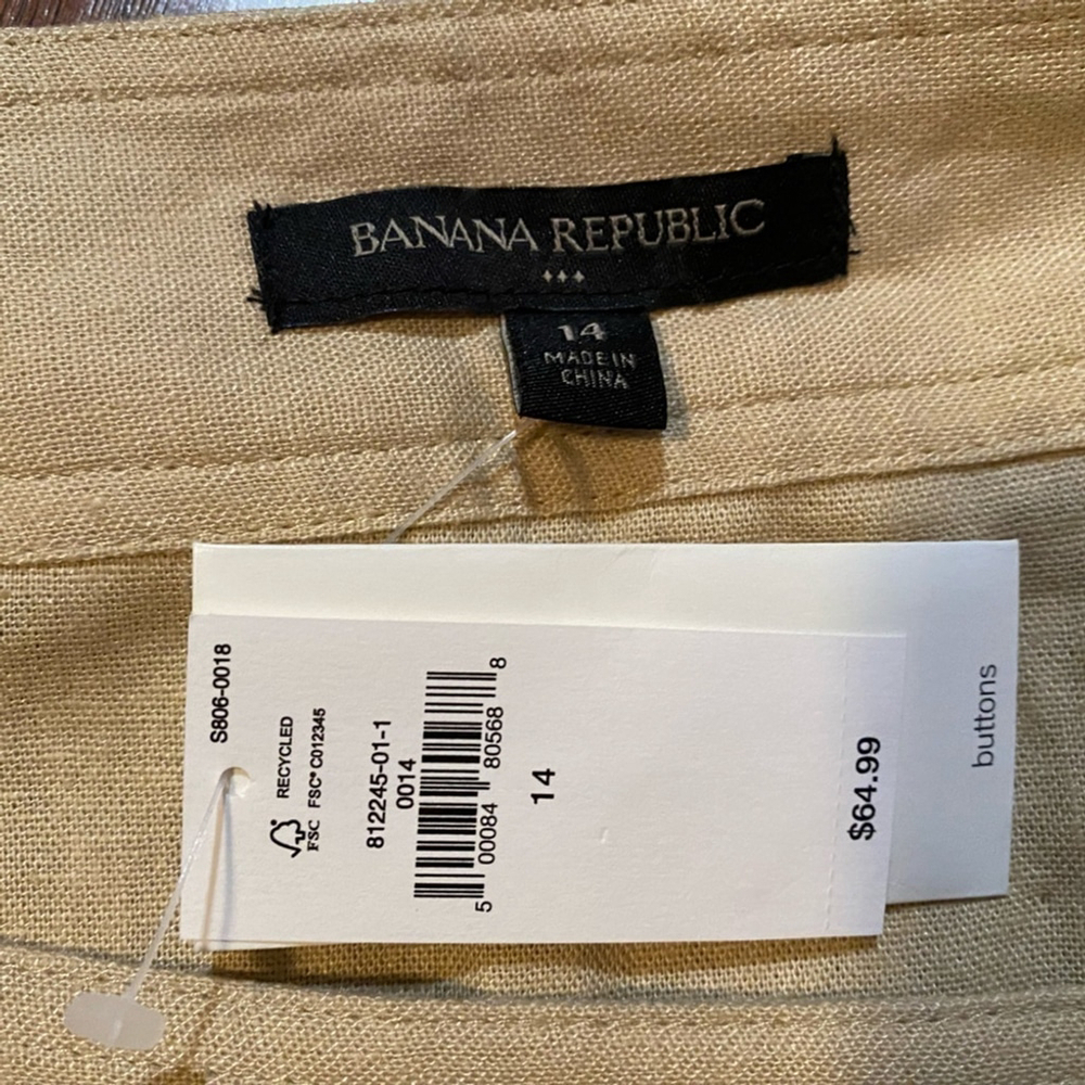 Banana Republic Tan Linen Skirt NWT - Picture 5 of 6